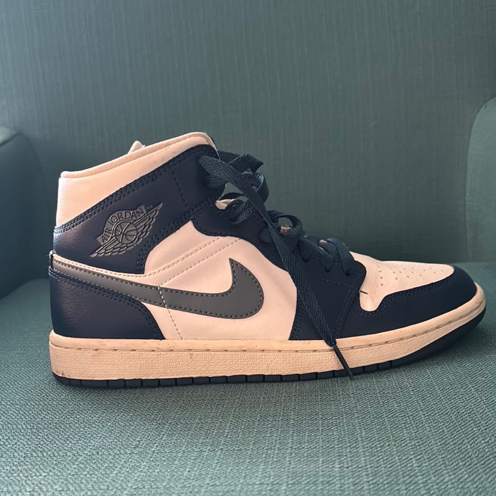 Nike Air Jordan Black and Cream High-Tops